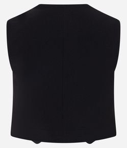 Colete em Crepe com Abotoamento e Decote V