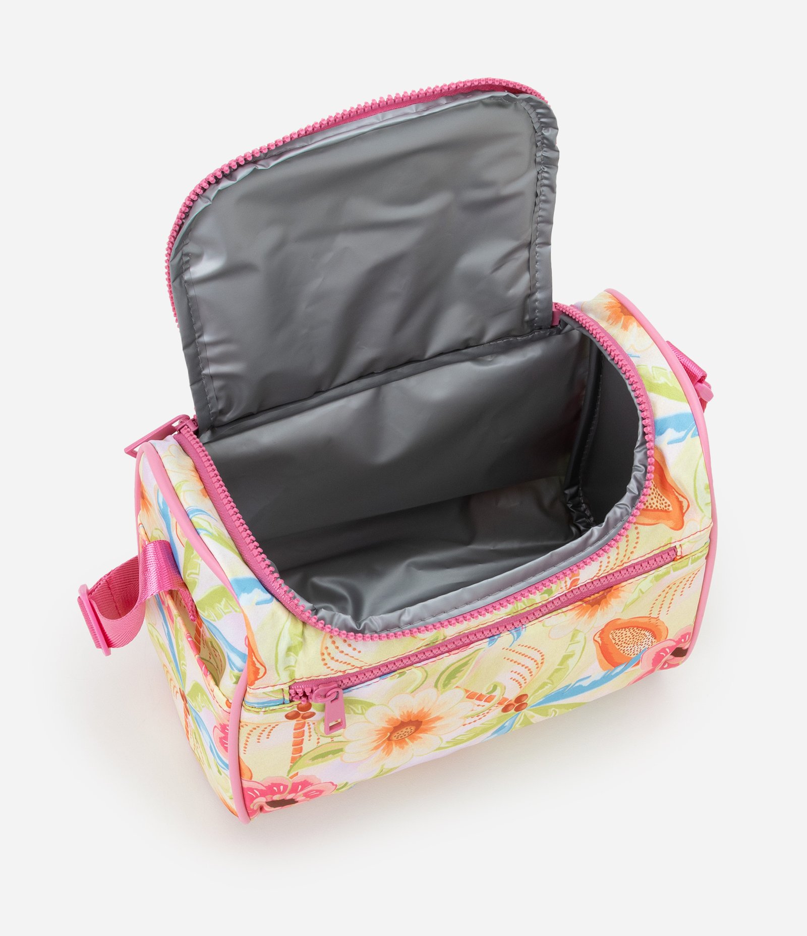 Lancheira em Poliamida com Estampa Floral Multicores 5
