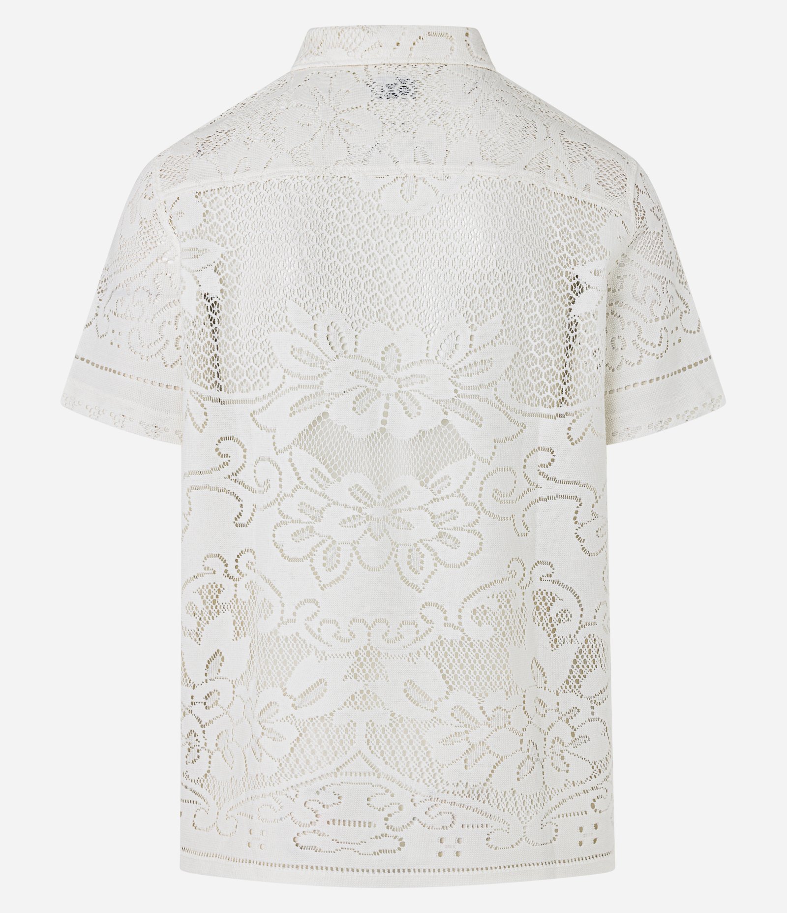 Camisa Comfort com Textura Floral Telada Branco 4