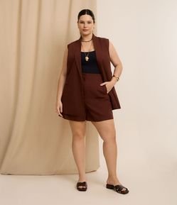 Short Alfaiataria com Elástico no Cós Curve & Plus Size