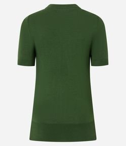 Blusa Básica em Tricô com Barra Canelada