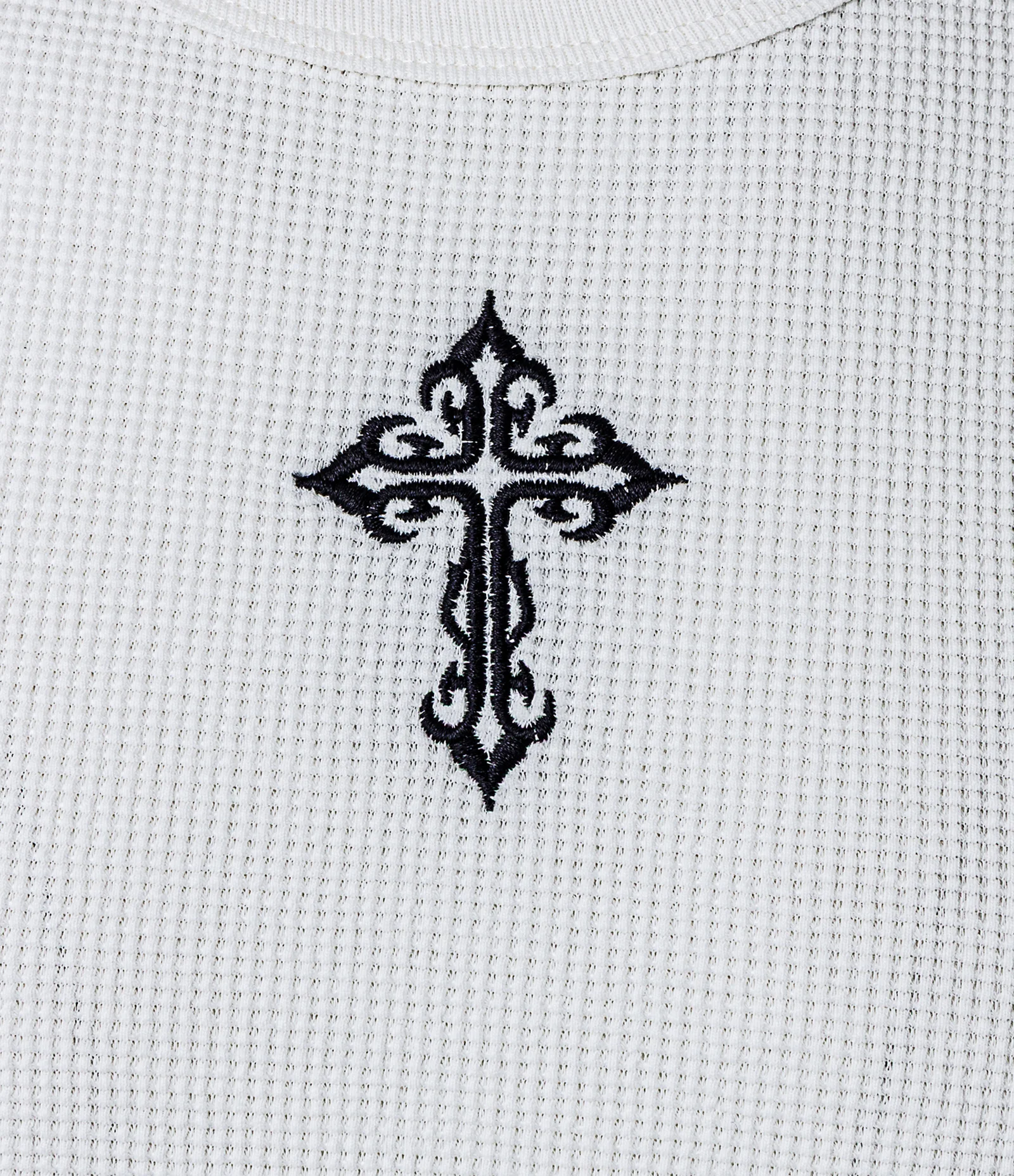 Regata Muscle em Algodão com Bordado de Cruz Texturizada Branco 9