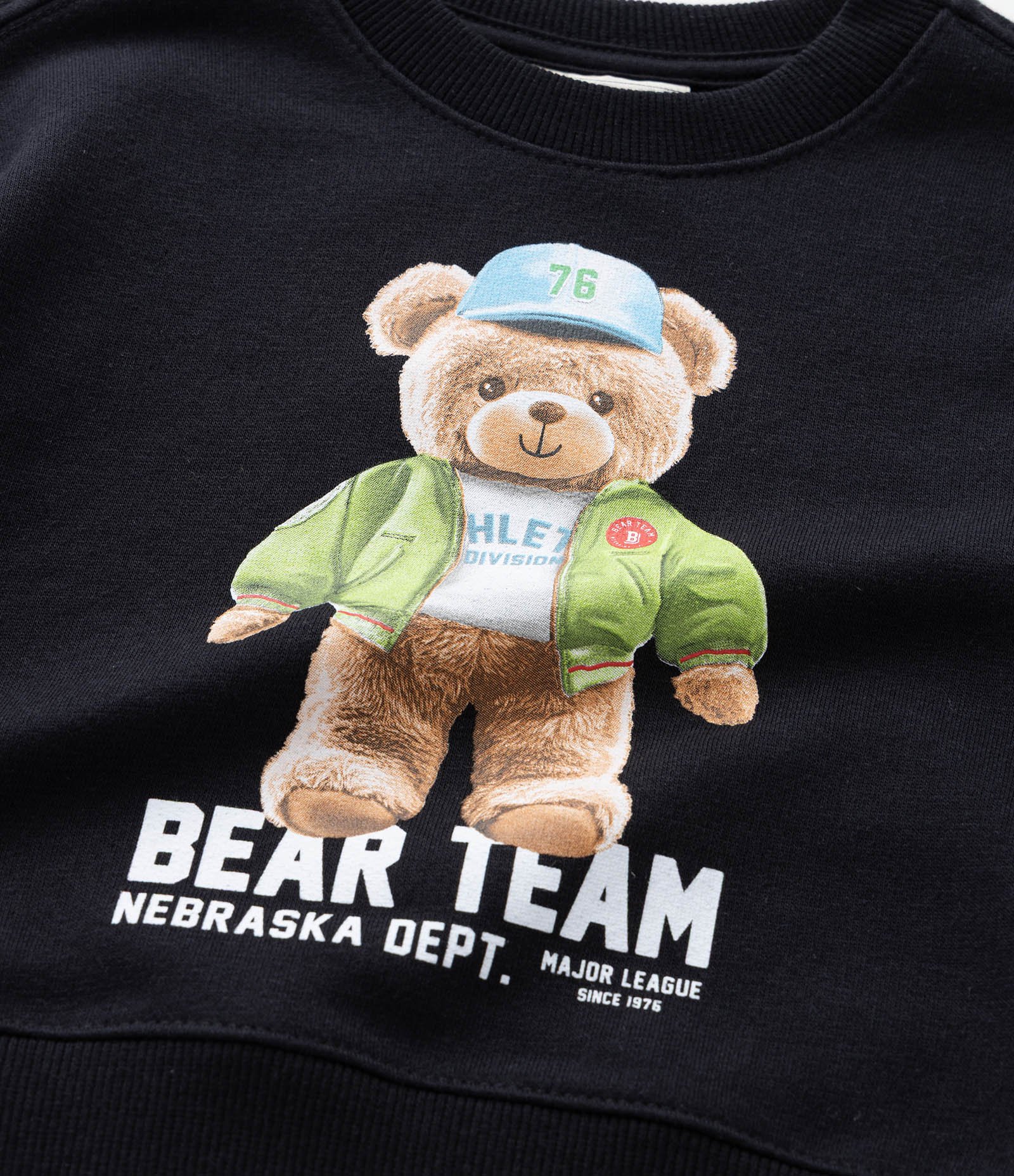 Casaco Infantil com Estampa Frente e Costas Urso - Tam 1 a 6 Anos Preto 4