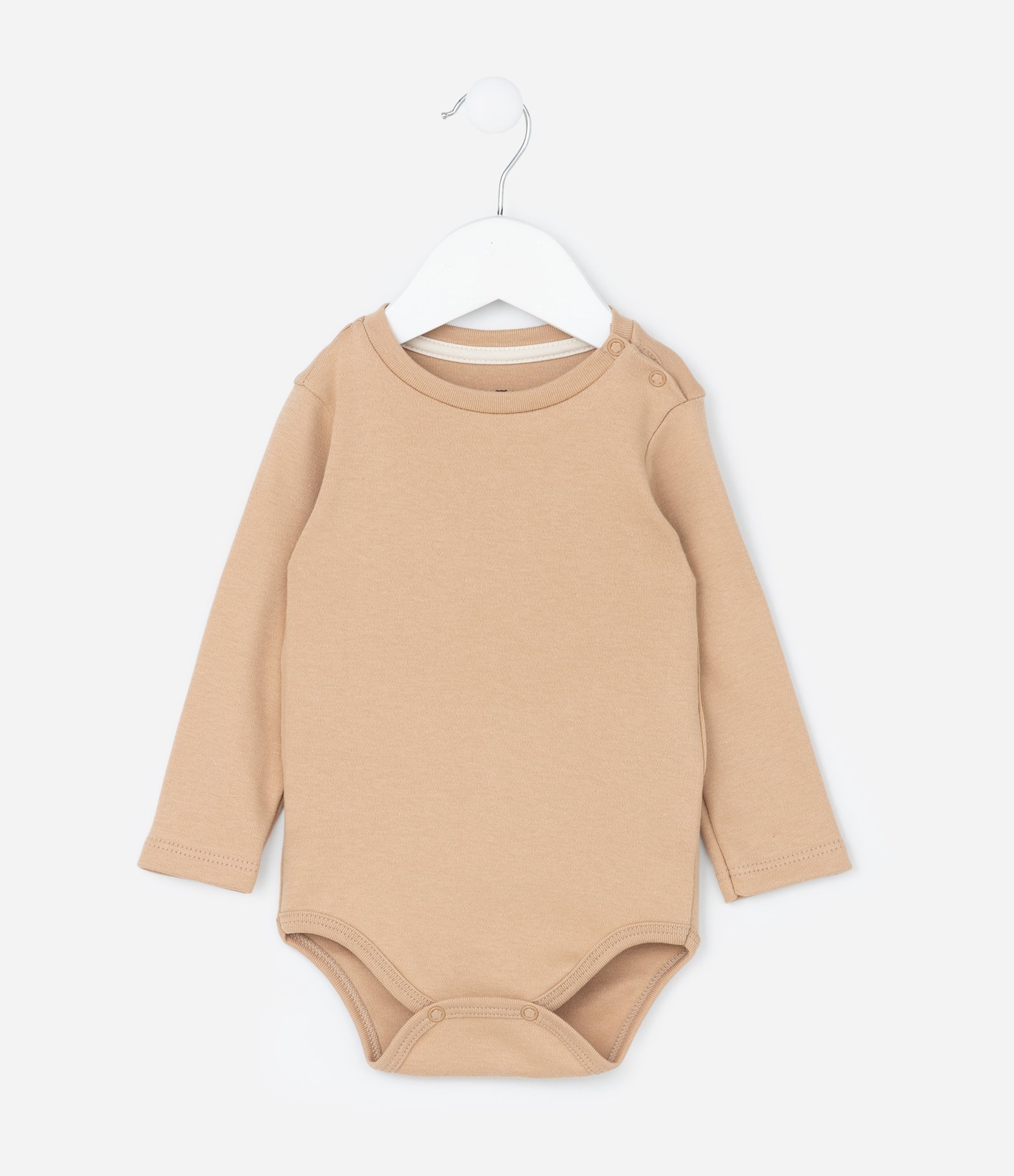 Conjunto Body e Calça em Suedine Estampa Bichinhos - Tam RN a 18 meses Bege 3