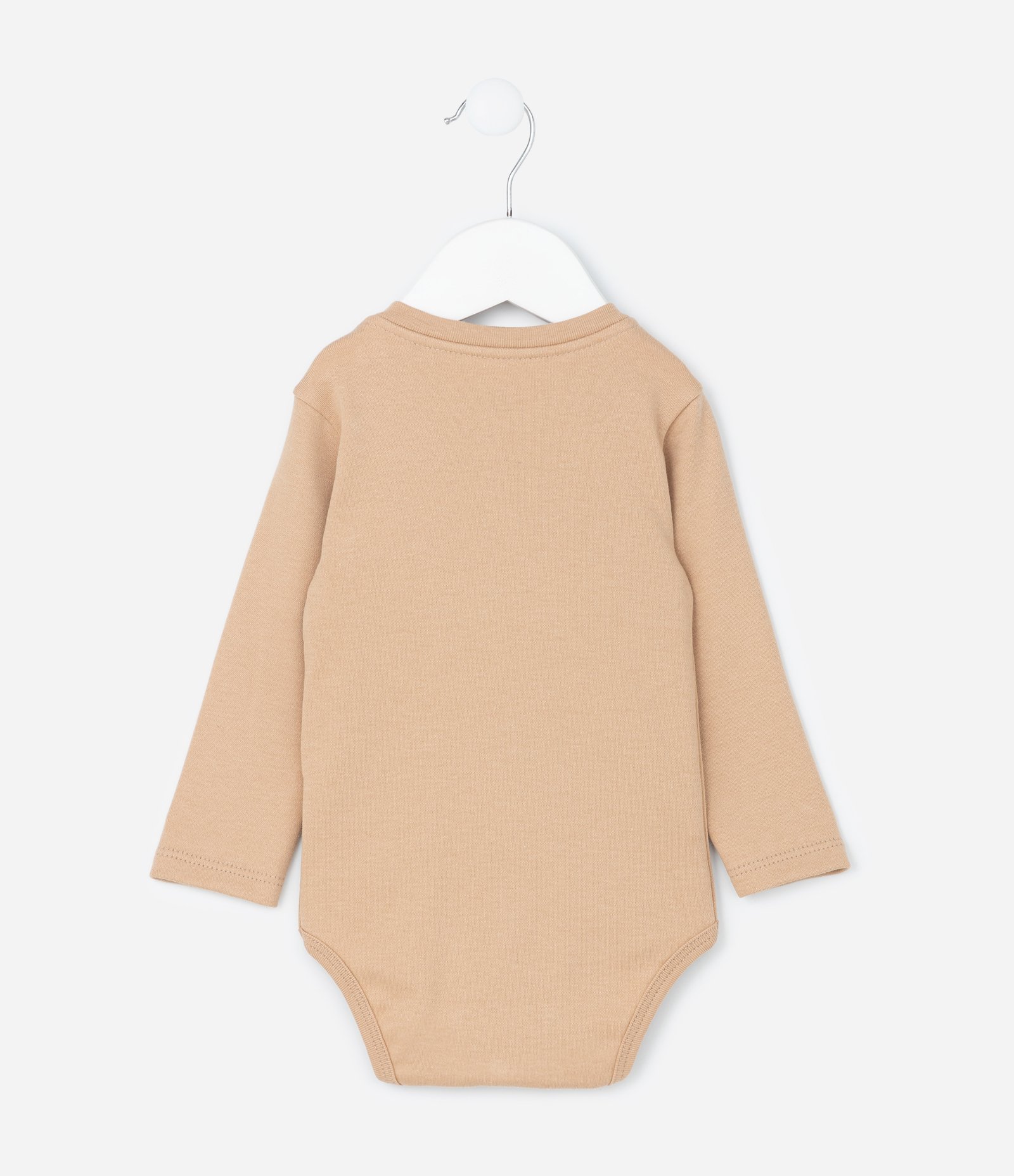 Conjunto Body e Calça em Suedine Estampa Bichinhos - Tam RN a 18 meses Bege 4