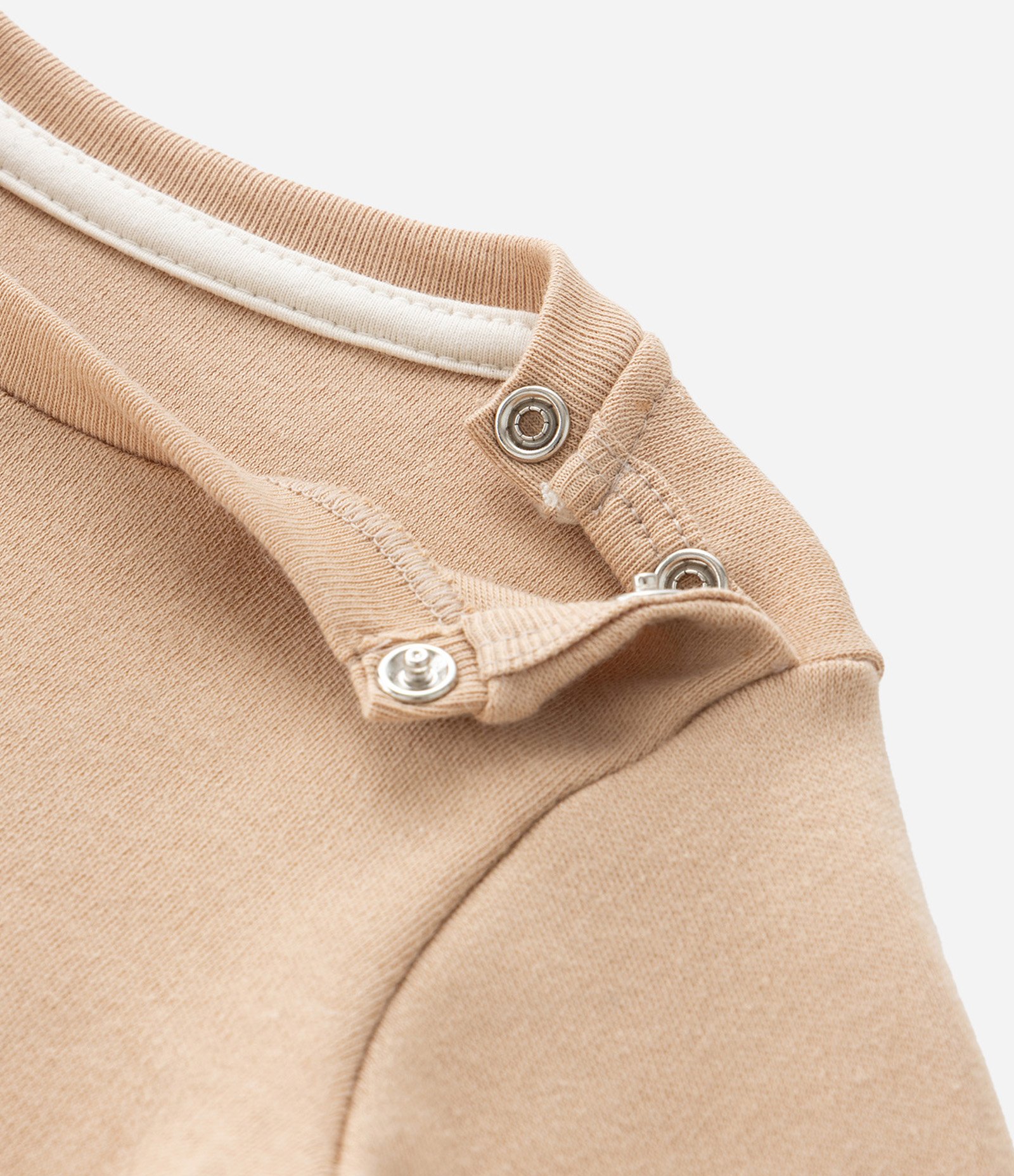 Conjunto Body e Calça em Suedine Estampa Bichinhos - Tam RN a 18 meses Bege 8