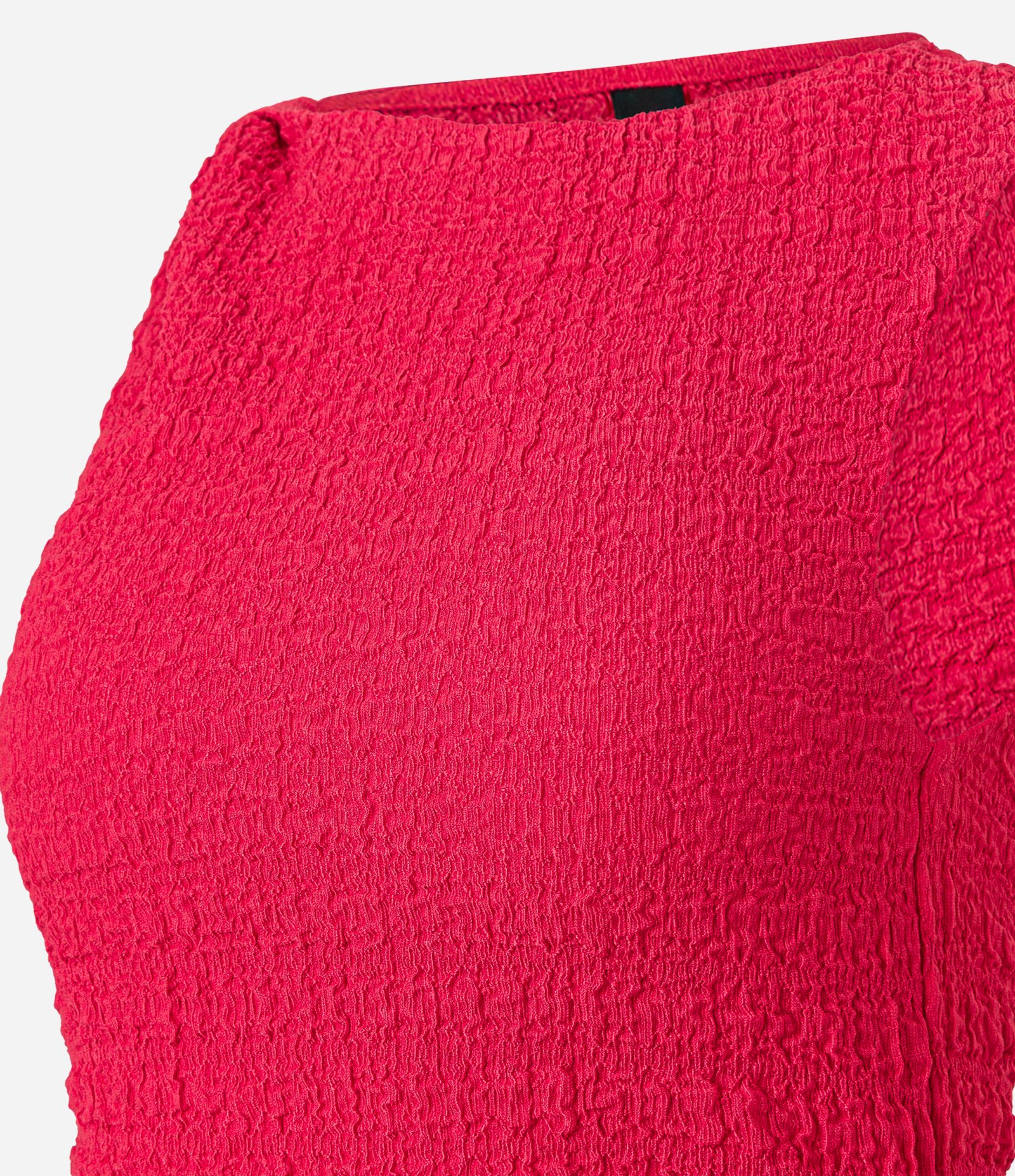 Vestido Longo Texturizado com Franzido Lateral e Nó na Alça Vermelho 7