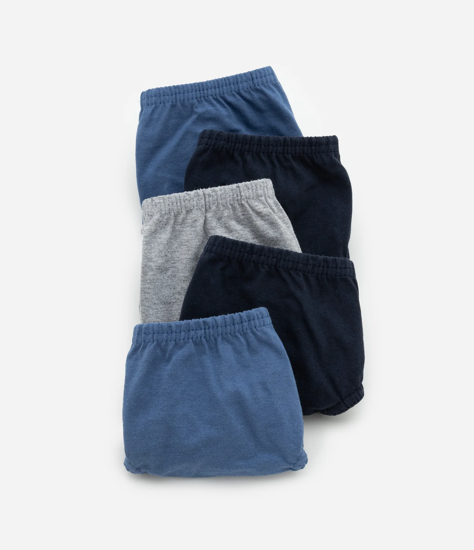 Kit 05 Cuecas Slip em Algodão Básicas - Tam 2 a 14 Anos Multicores 3