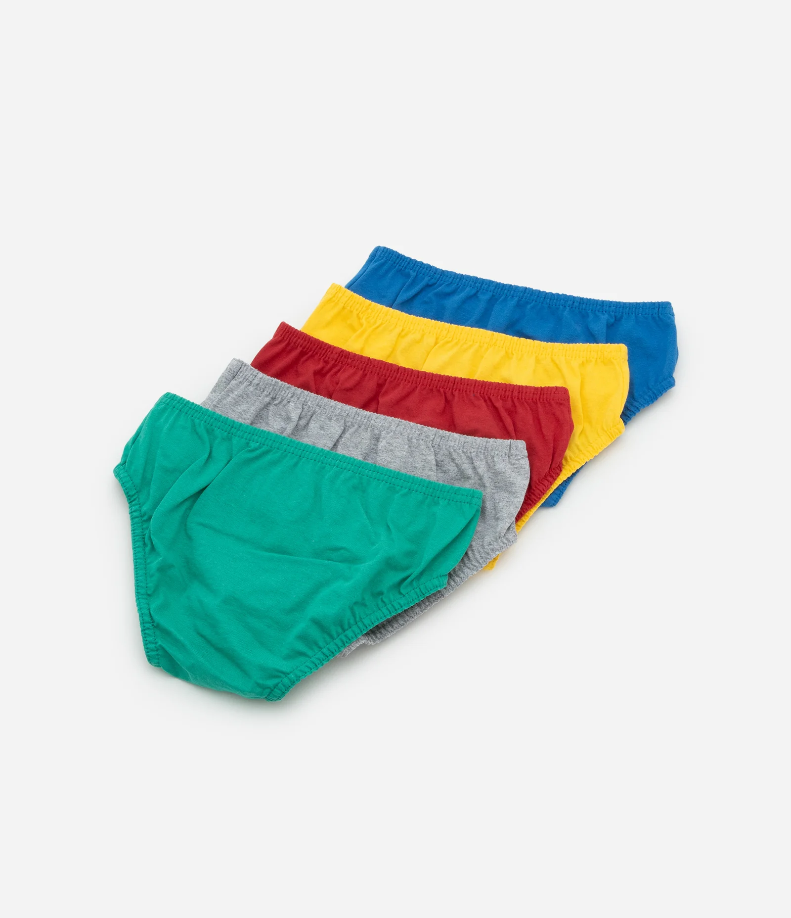 Kit 05 Cuecas Slip em Algodão Básicas - Tam 2 a 14 Anos Multicores 2