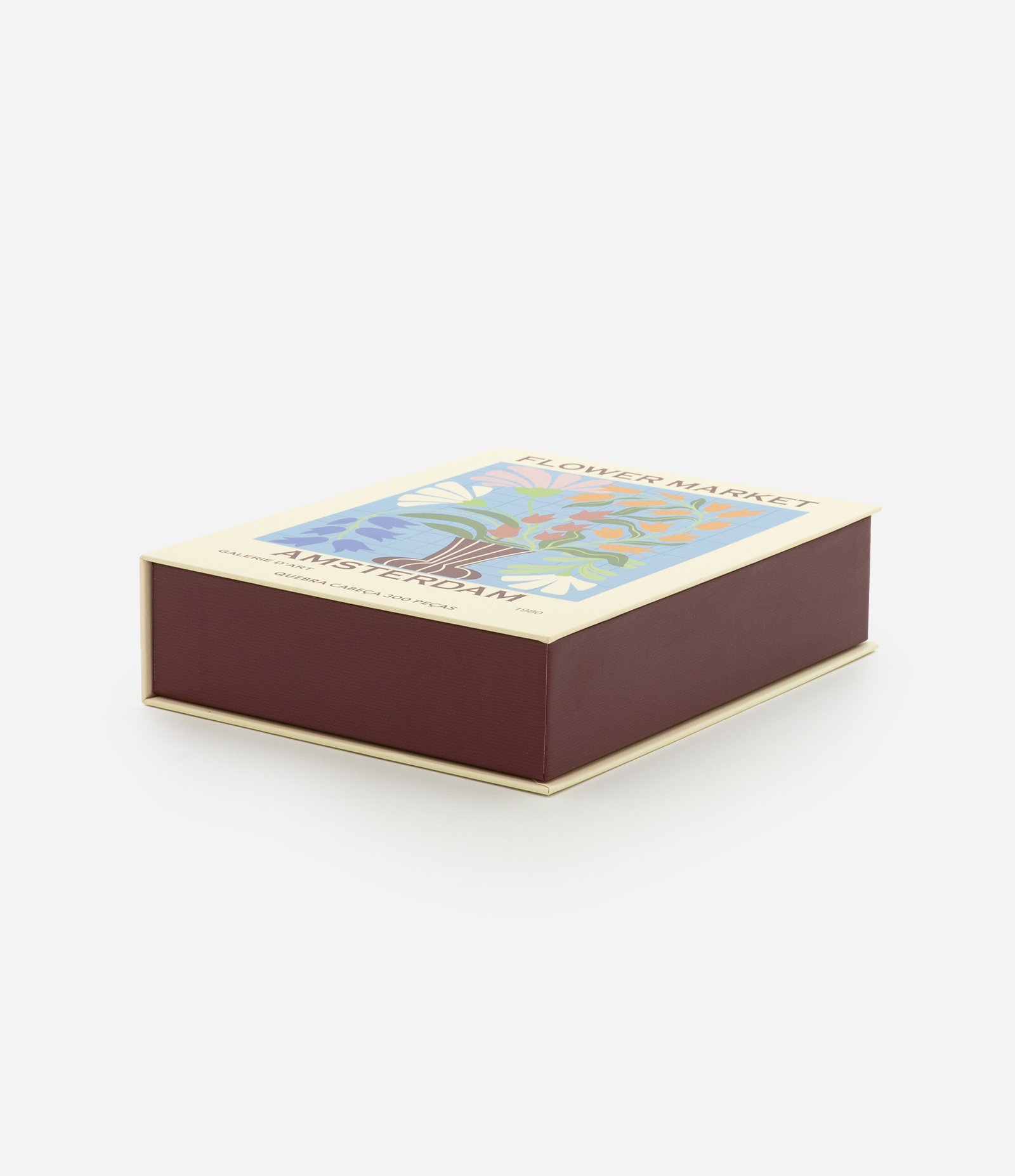 Quebra-Cabeça de Papel 300 Peças Flower Market com Caixa Decorativa Multicores 3