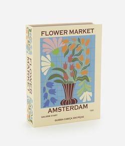 Quebra-Cabeça de Papel 300 Peças Flower Market com Caixa Decorativa
