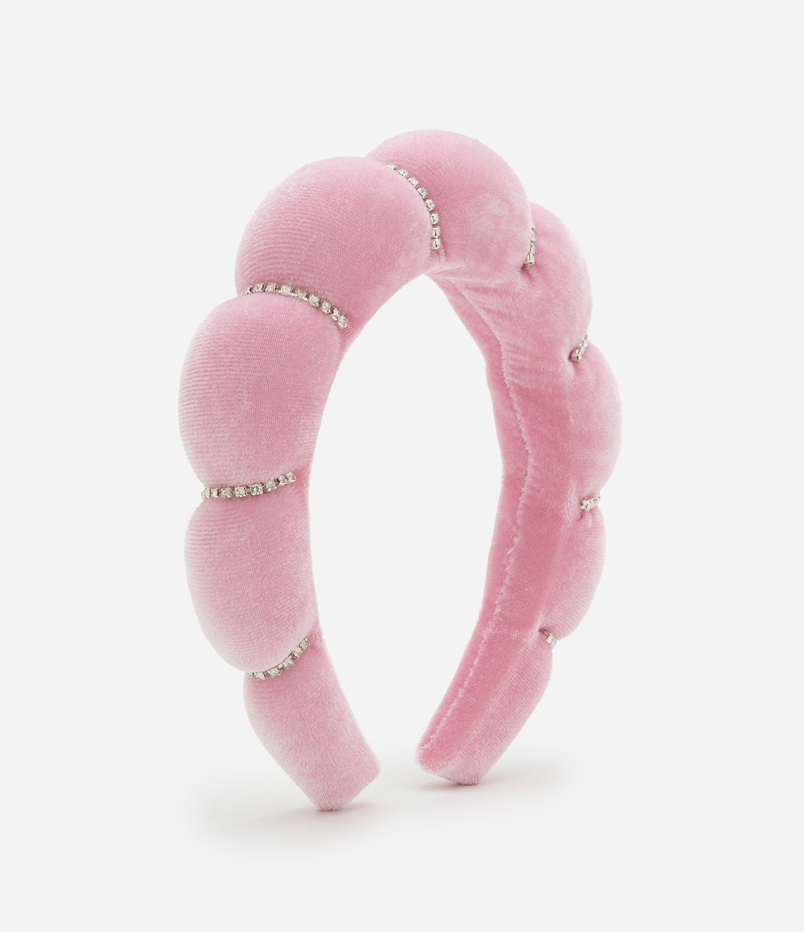 Tiara Puff Rosa com Brilhos Alchemia U 1