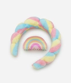 Kit Tiara Puff + Presilha Arco-Íris Alchemia