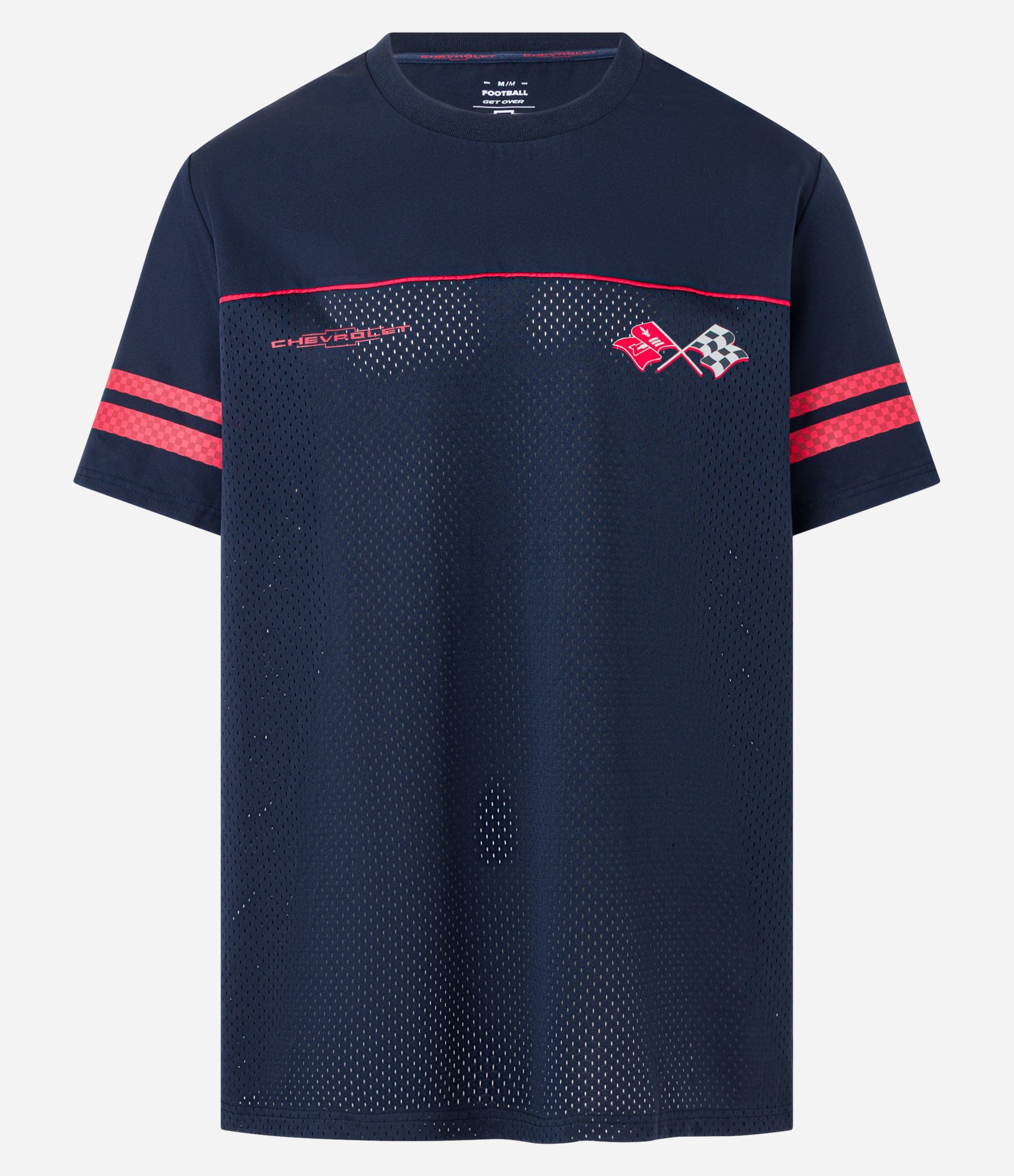 Camiseta Esportiva em Tecnologia Dry com Estampa Chevrolet Azul 6