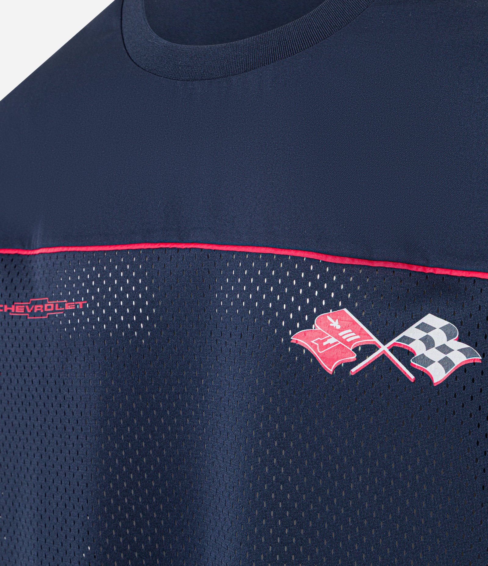 Camiseta Esportiva em Tecnologia Dry com Estampa Chevrolet Azul 8