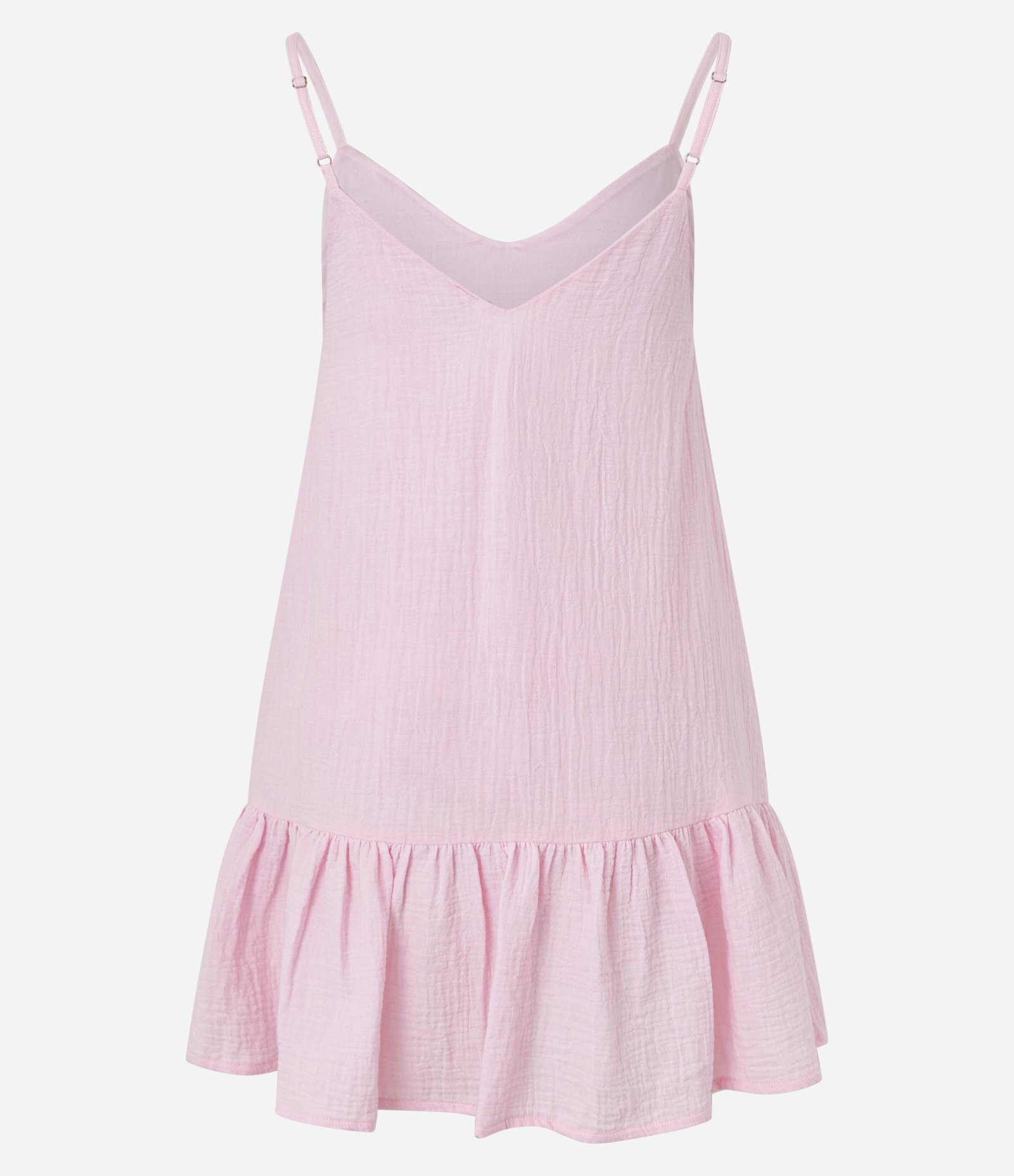 Vestido Godê em Cambraia com Babados Rosa 3