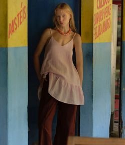 Vestido Godê em Cambraia com Babados