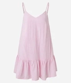 Vestido Godê em Cambraia com Babados