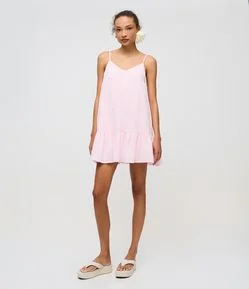 Vestido Godê em Cambraia com Babados