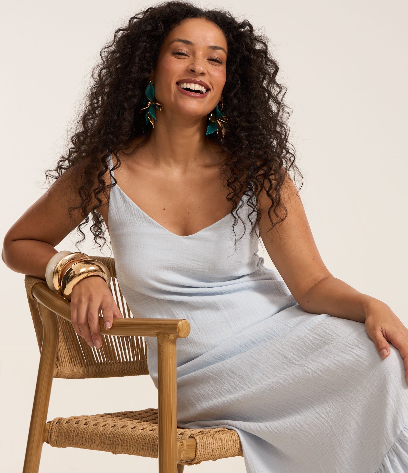 Vestido Evasê Longo em Cambraia com Textura Lilás 4