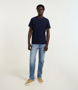 Calça Jeans com Elastano Slim com Lavagem