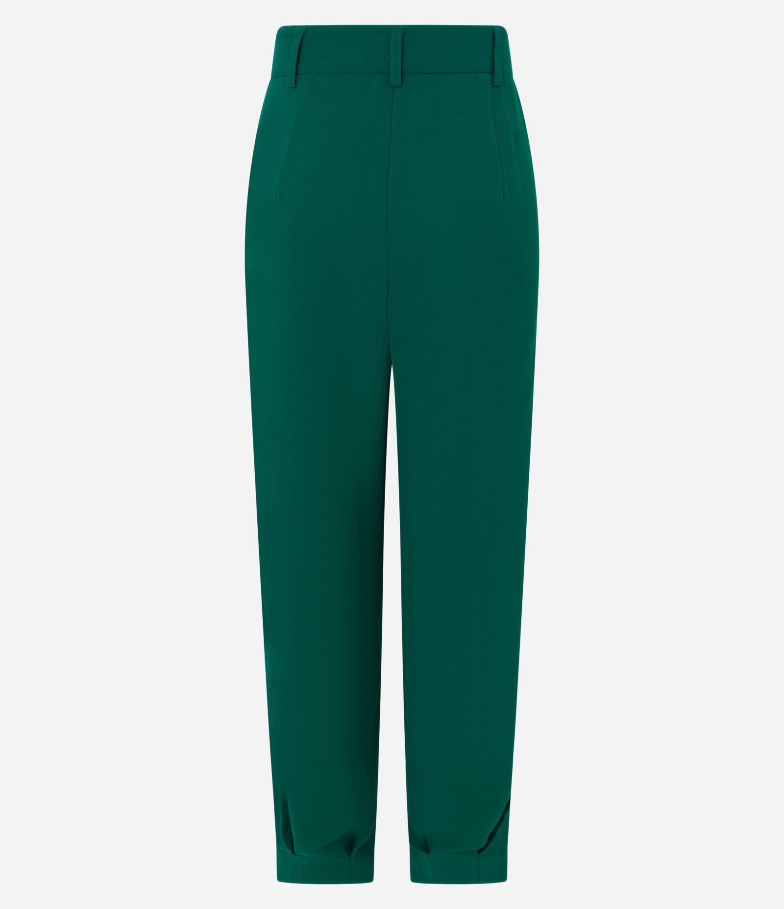 Calça Cenoura Alfaiataria com Pregas e Pences Verde 3