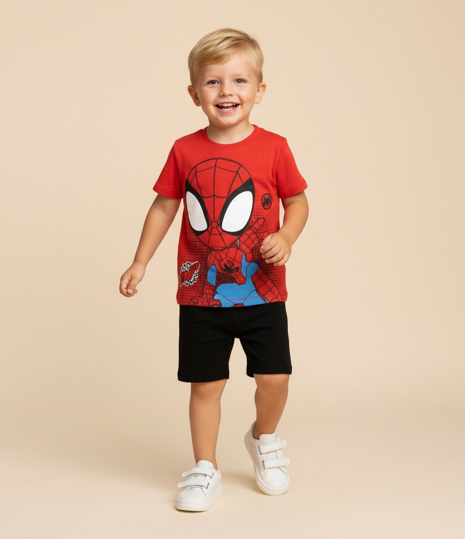 Conjunto Infantil com Estampa do Homem-Aranha Spidey - Tam 2 a 6 Anos Vermelho/Preto 1