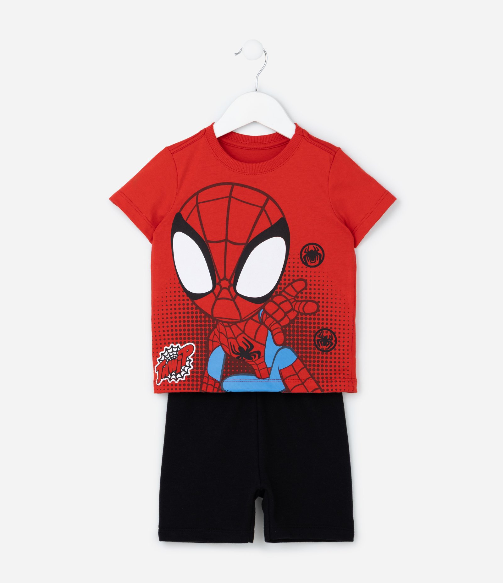 Conjunto Infantil com Estampa do Homem-Aranha Spidey - Tam 2 a 6 Anos Vermelho/Preto 1