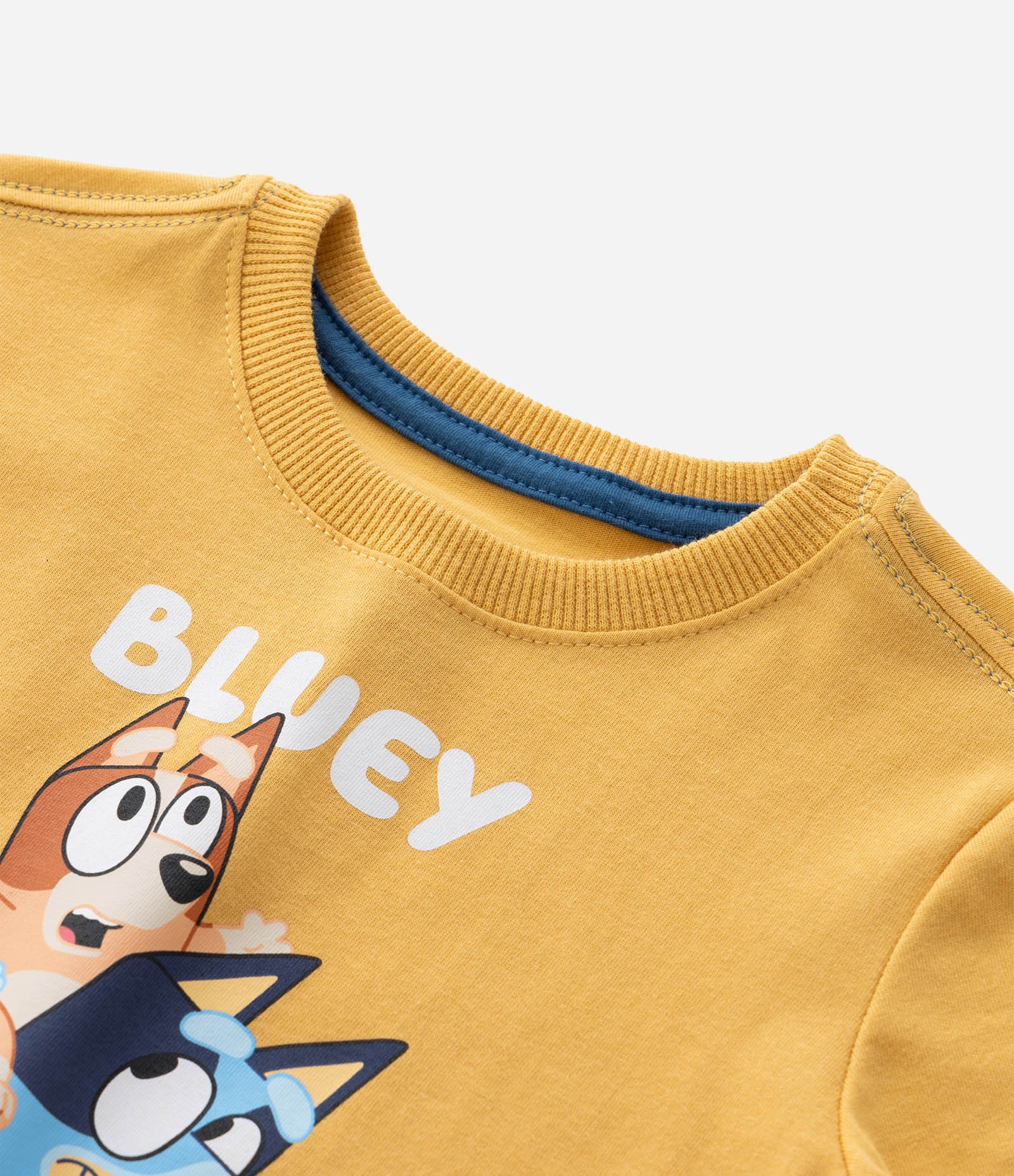 Camiseta Infantil com Estampa Bluey e Bingo - Tam 2 a 6 Anos Amarelo 4