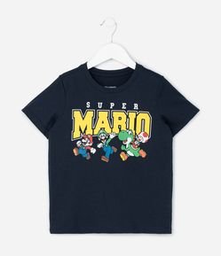 Camiseta Infantil com Estampa Super Mario - Tam 4 a 10 Anos