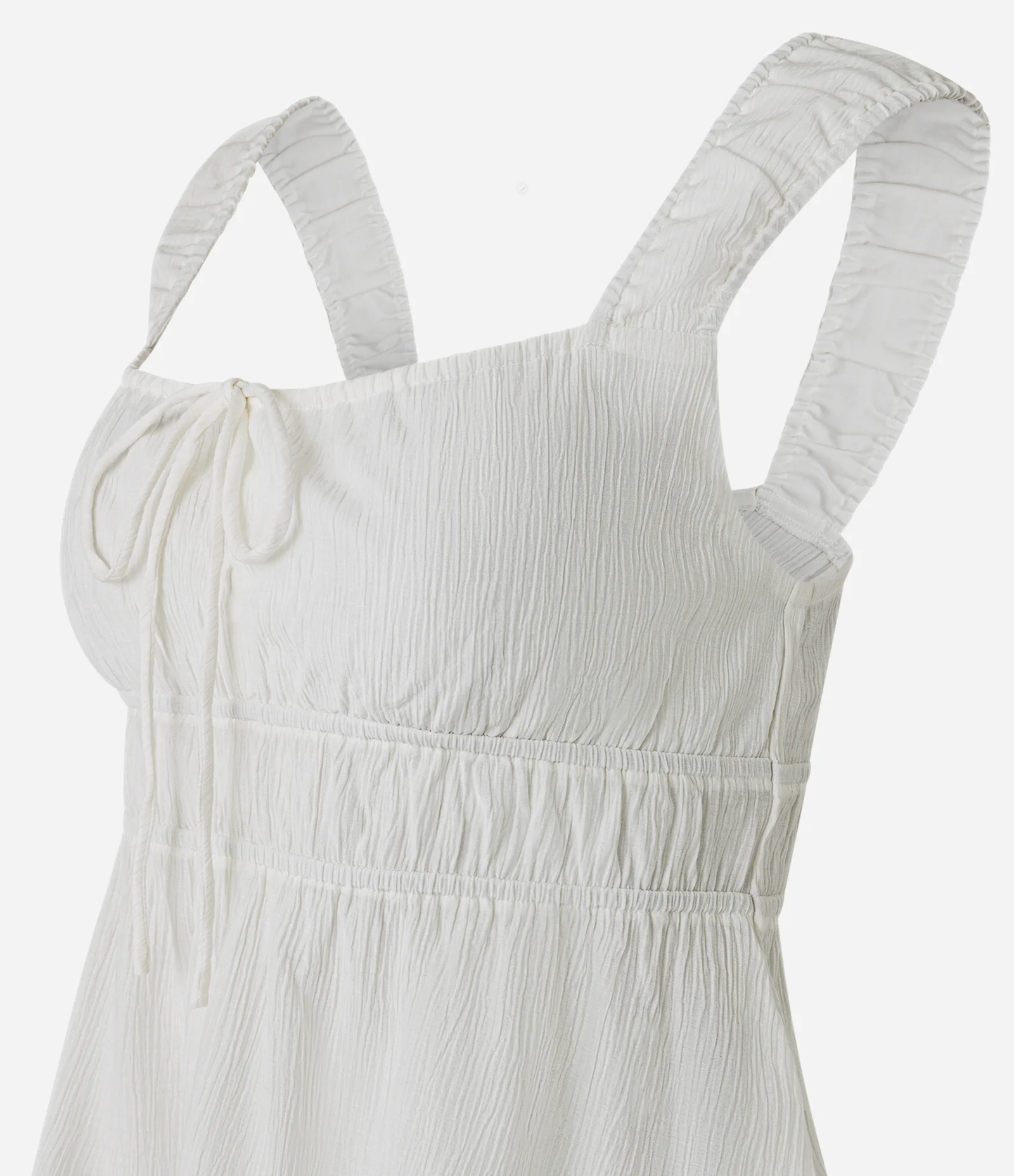 Blusa Texturizada com Amarração e Babado Branco 7