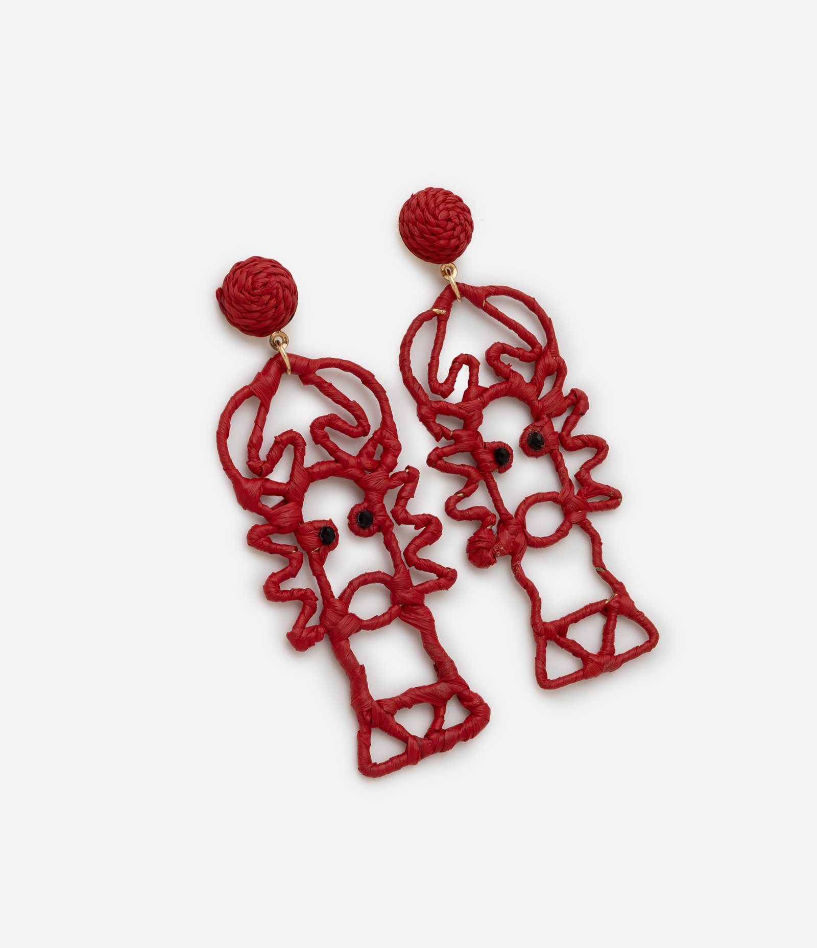 Maxi Brinco em Ráfia com Lagosta Aramada Vermelho 2 Avaliações Maxi Brinco em Ráfia com Lagosta Aramada Vermelho