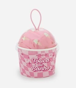 Touca de Banho Rosa Bolinhas Alchemia