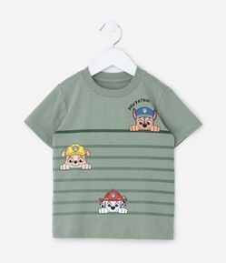 Camiseta Infantil com Estampa Patrulha Canina - Tam 2 a 6 Anos