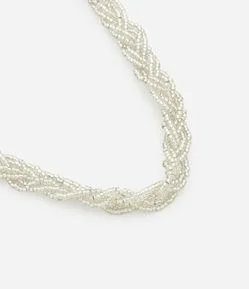 Colar Curto em Miçangas Trançadas