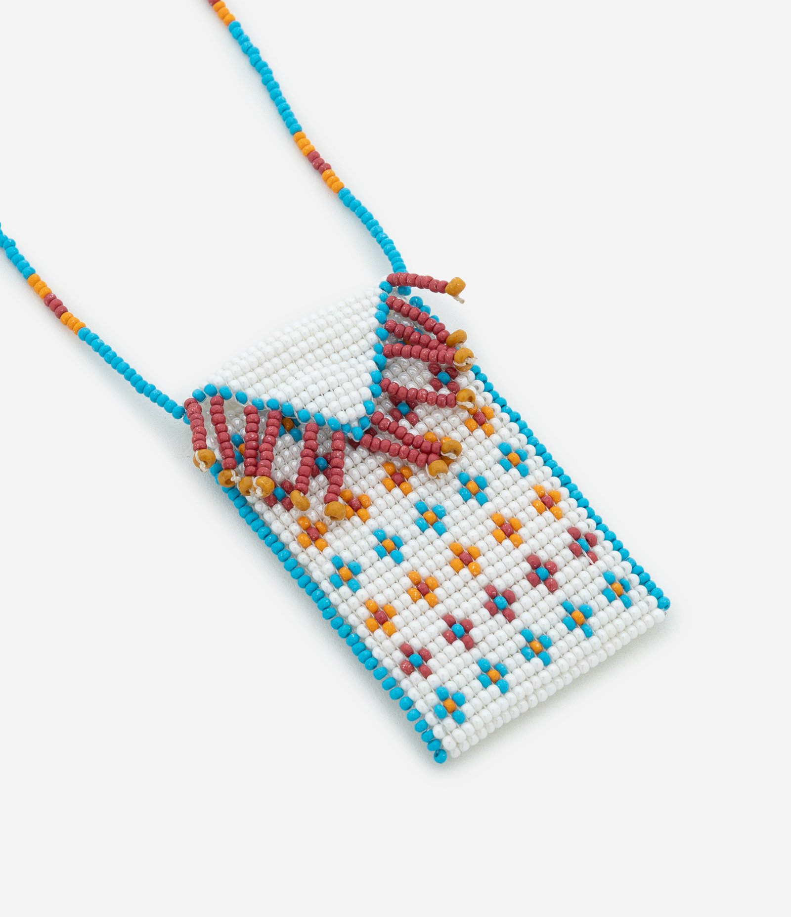 Colar Longo de Miçanga com Bolsinha Evelope Multicores 2