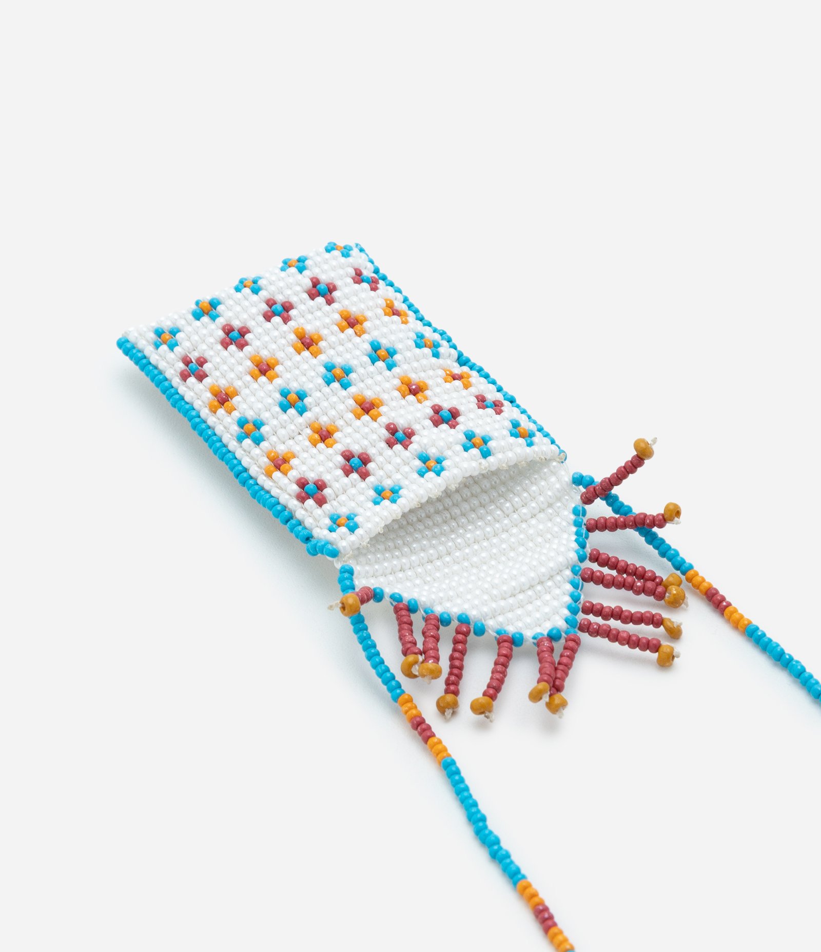 Colar Longo de Miçanga com Bolsinha Evelope Multicores 3