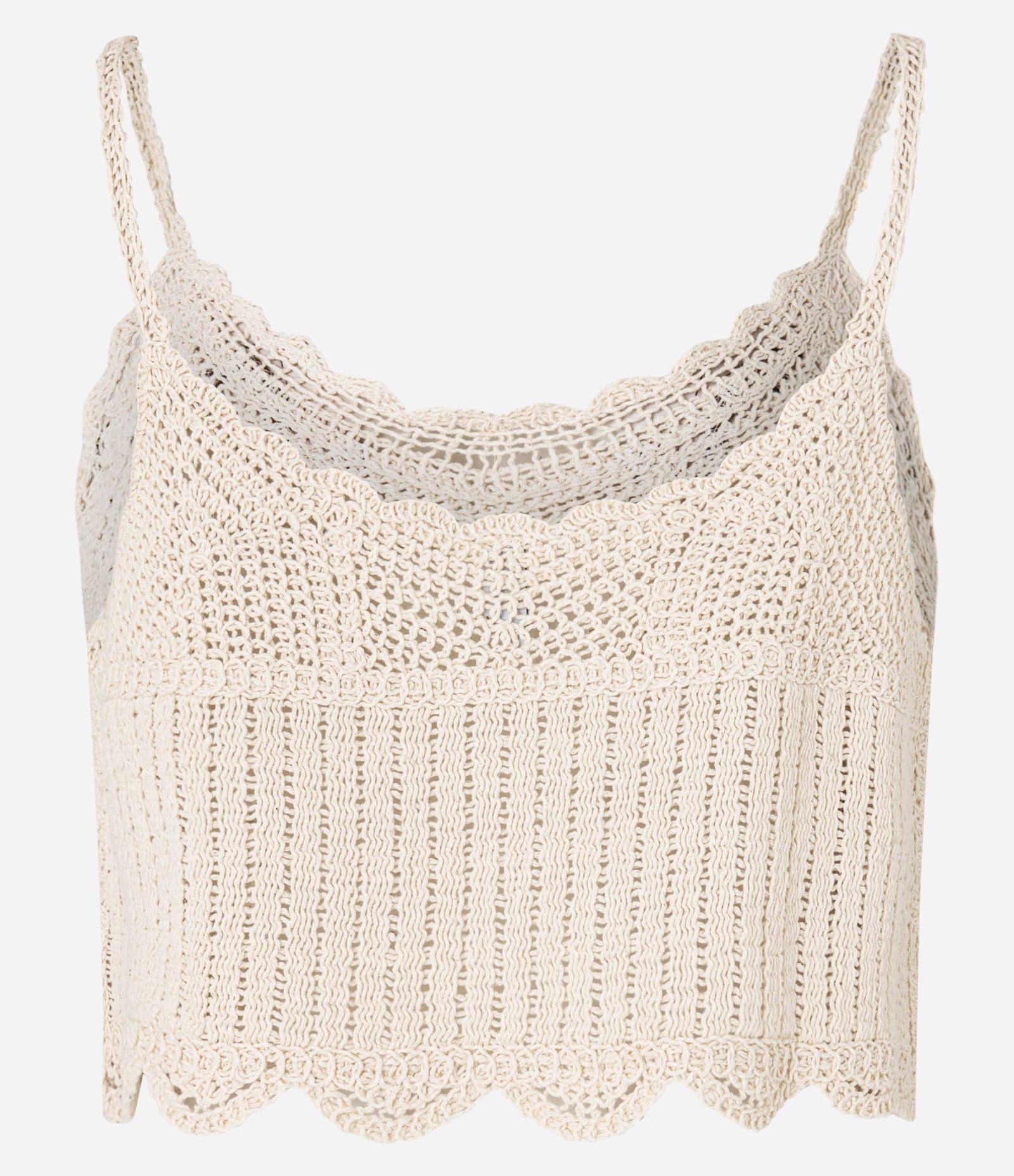 Blusa Cropped em Tricô com Bordado de Borboletas Bege 6