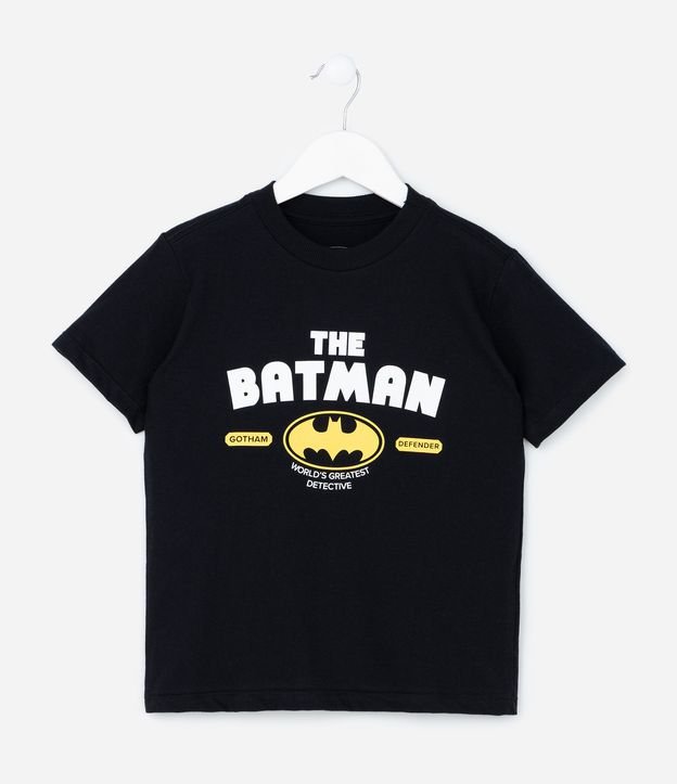 Camiseta Relaxed Infantil com Estampa Batman - Tam 3 a 10 Anos