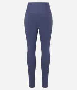 Calça Legging Esportiva em Poliamida com Cós Alto