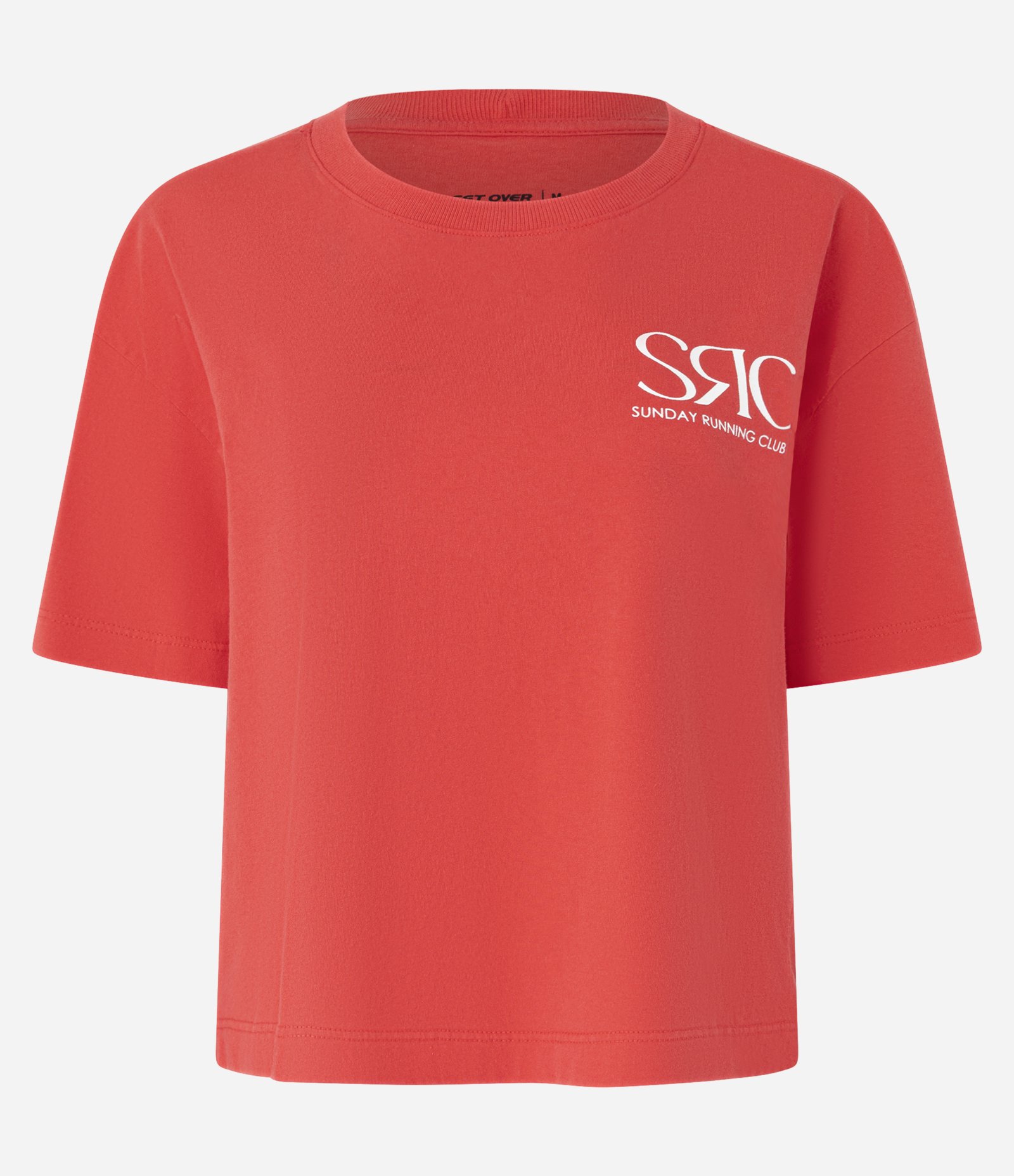 Camiseta Esportiva Cropped em Microfibra com Lettering SRC Vermelho 3