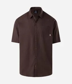 Camisa Relaxed em Cânhamo com Bolso