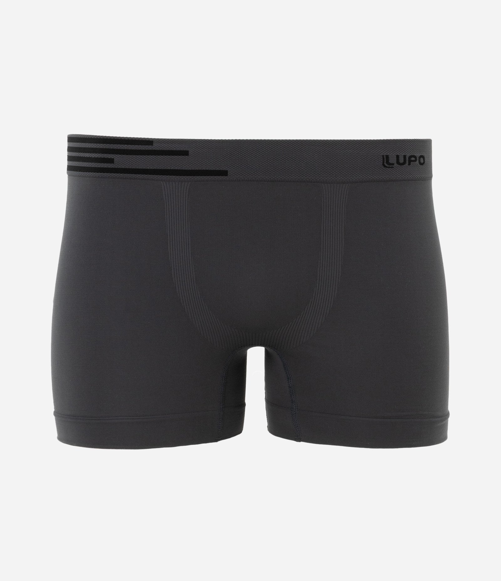 Kit 02 Cuecas Boxer em Microfibra Lupo Preto/Cinza 2