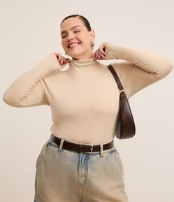 Blusa Gola Alta em Viscolycra Curve & Plus Size