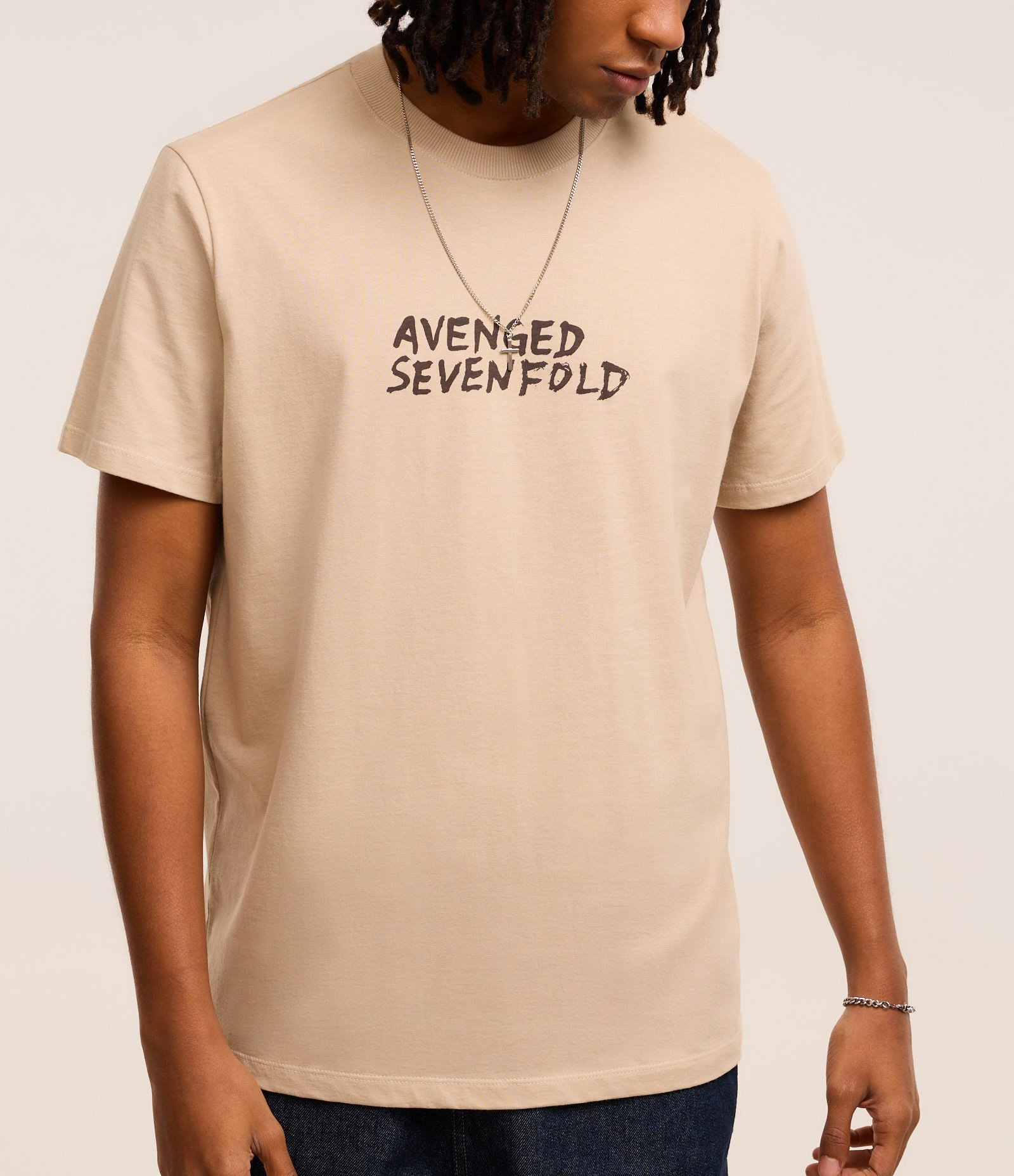 Camiseta Regular em Algodão com Estampa de Caveira e Lettering Avenged Sevenfold Cinza 6