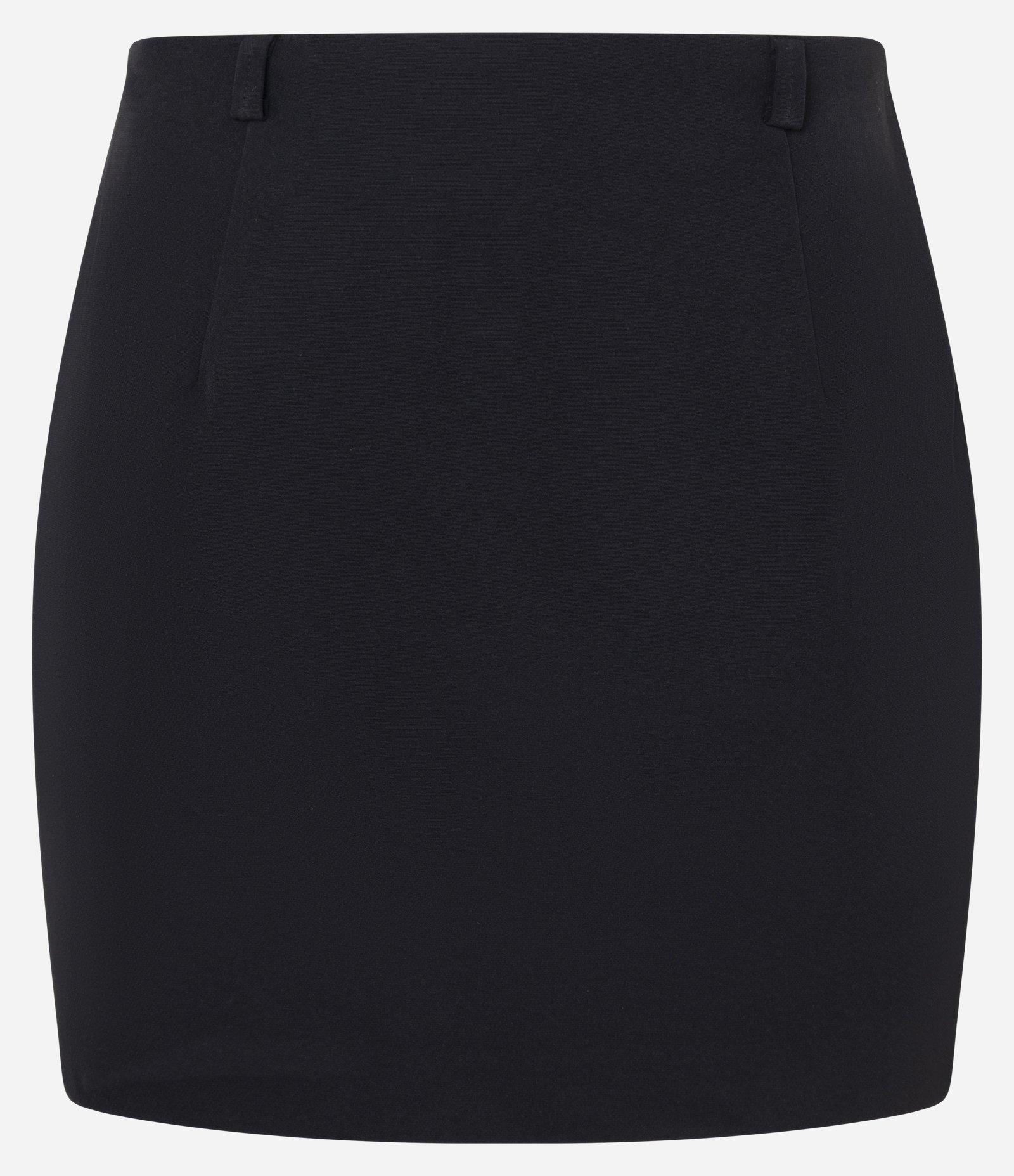 Short Saia Alfaiatado com Passantes e Bolsos Falsos Preto 2