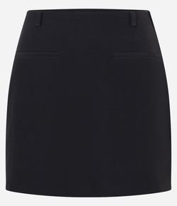 Short Saia Alfaiatado com Passantes e Bolsos Falsos