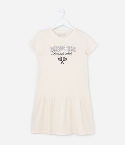 Vestido Infantil Sportcore com Estampa Tenniscore - Tam 5 a 14 Anos