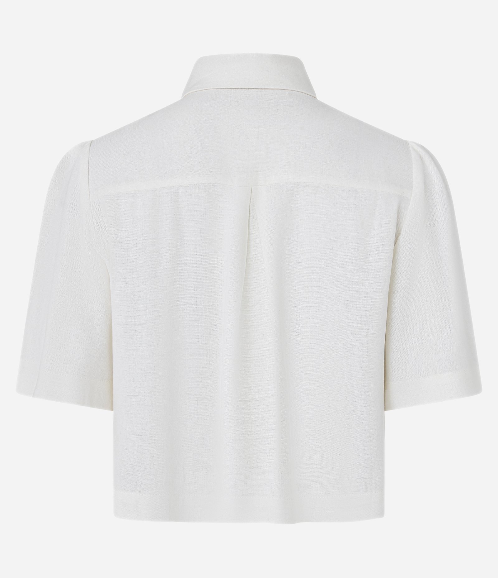Camisa Boxy em Viscose com Mangas Bufantes Branco 6