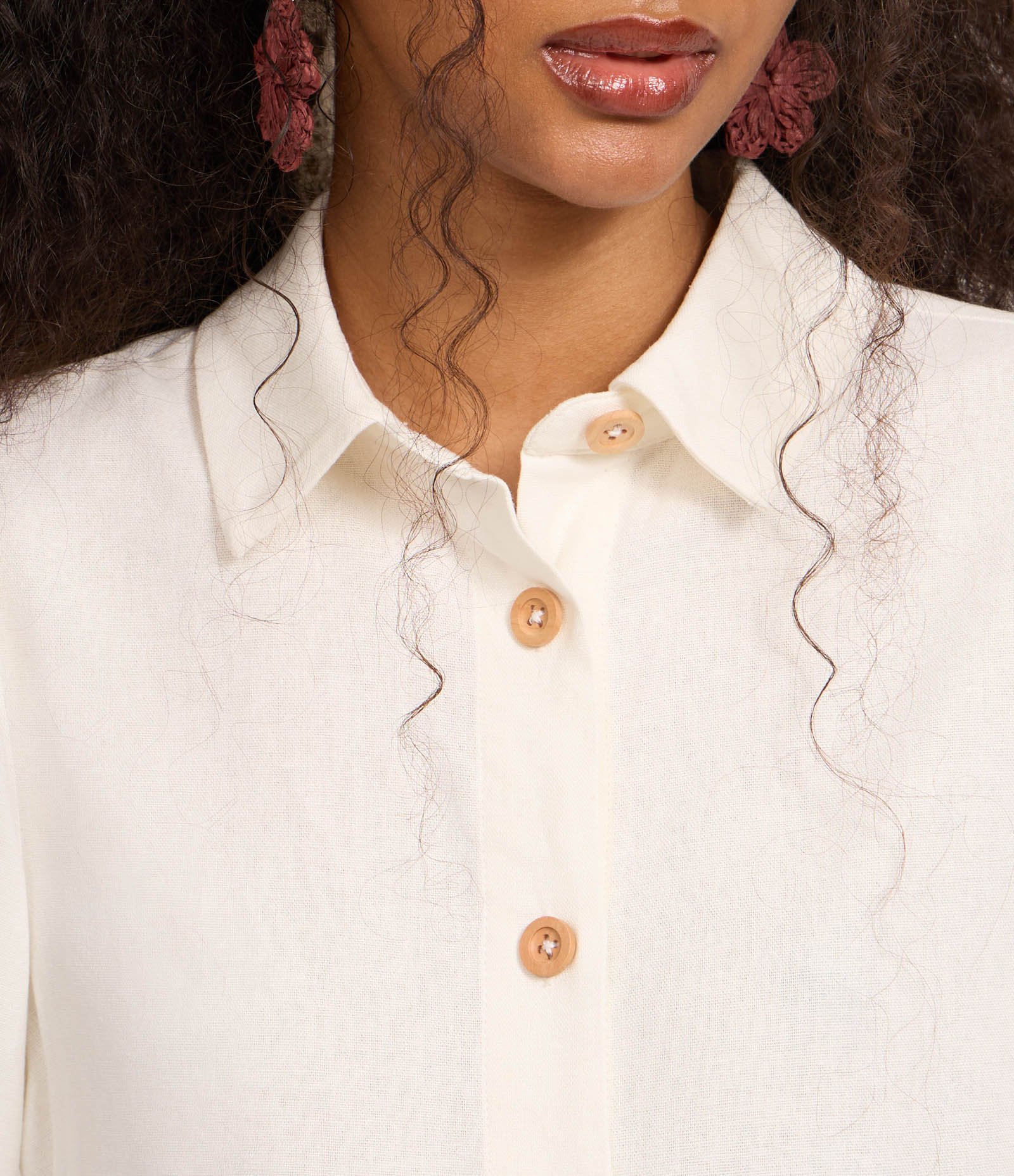 Camisa Boxy em Viscose com Mangas Bufantes Branco 3